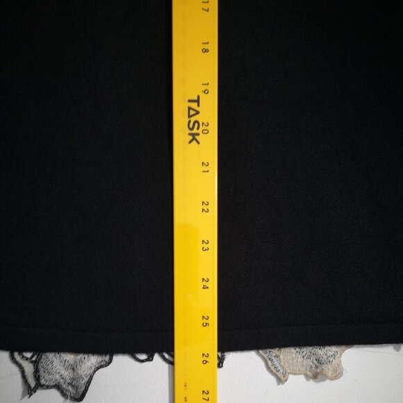 Alfani Ladies Size Medium Black with White & Tan Embroidery Lone Sleeve Sweater - Picture 10 of 10